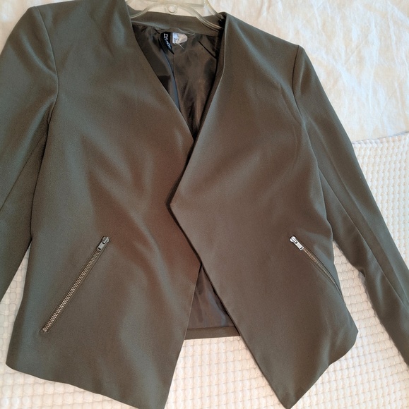 H&M Jackets & Blazers - H&M Divided Olive Green Blazer